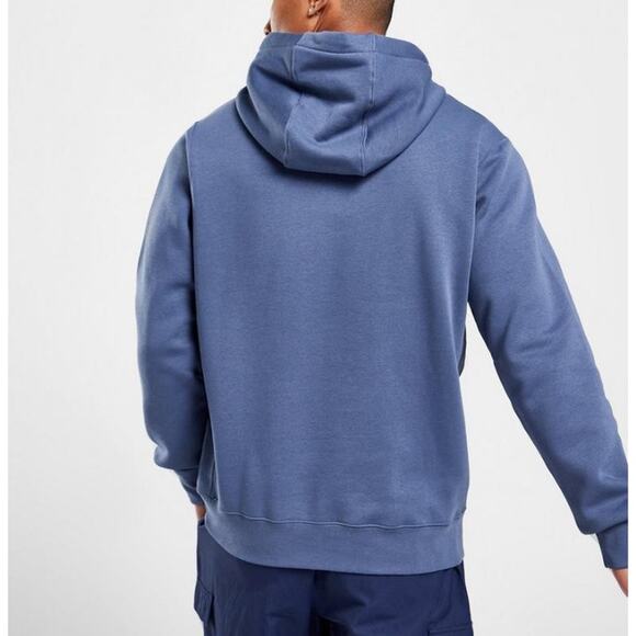 NIKE Sportswear Club Fleece Pullover Hoodie Drawstring Relaxed Fit Blue Mens L - Picture 2 of 8